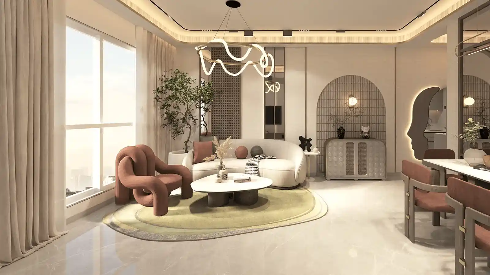 Dosti Wagle Estate Living Room
