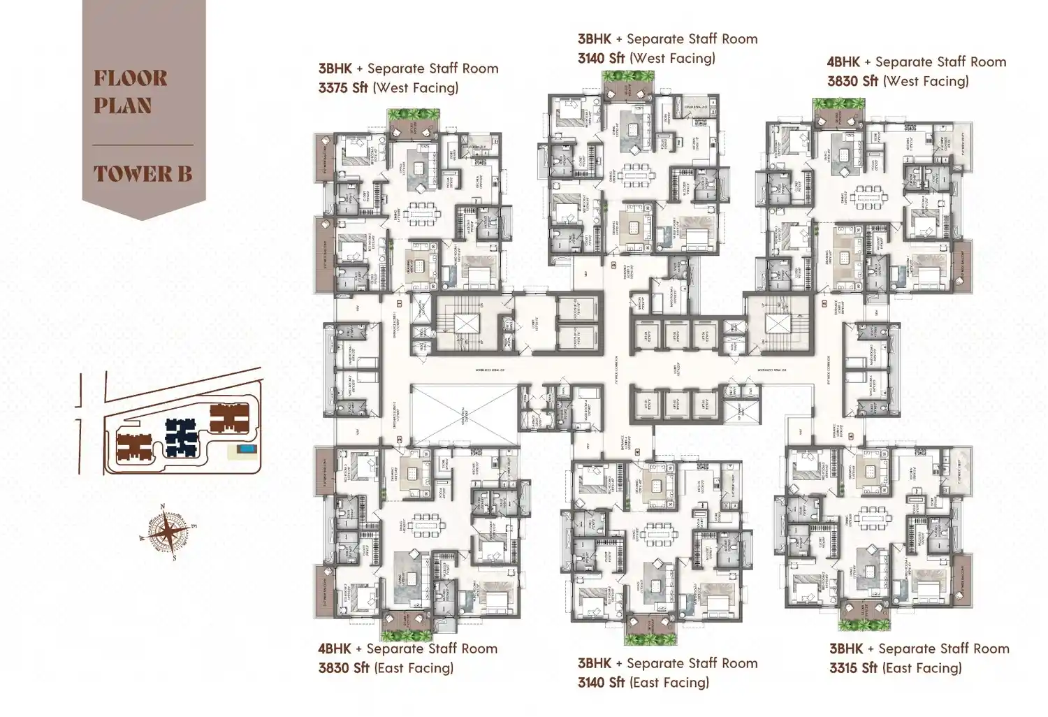 Raymond JK Gram 2 BHK floor plan